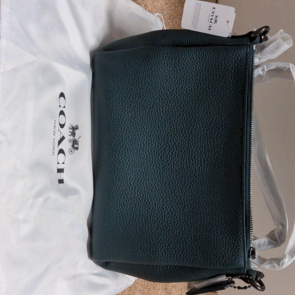 Coach Soft Pebble Shay dark green